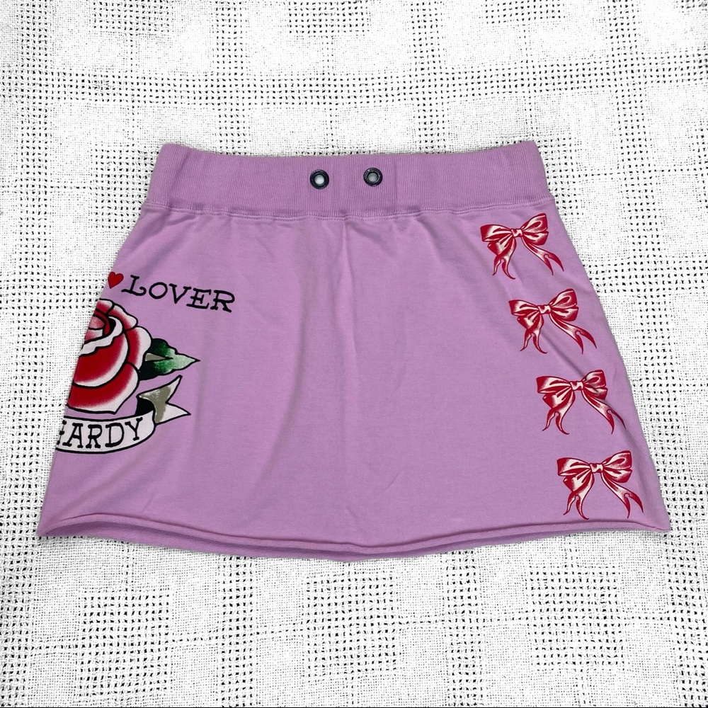 RARE Ed Hardy pink skirt